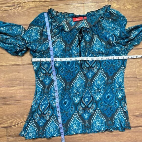 Oscar‎ De LA Renta Blouse Women Size 12 - Picture 4 of 7